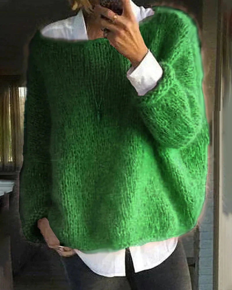Abigail Pull Femme – Soft Knit Sweater with Long Sleeves & Comfortable Fit for Winter