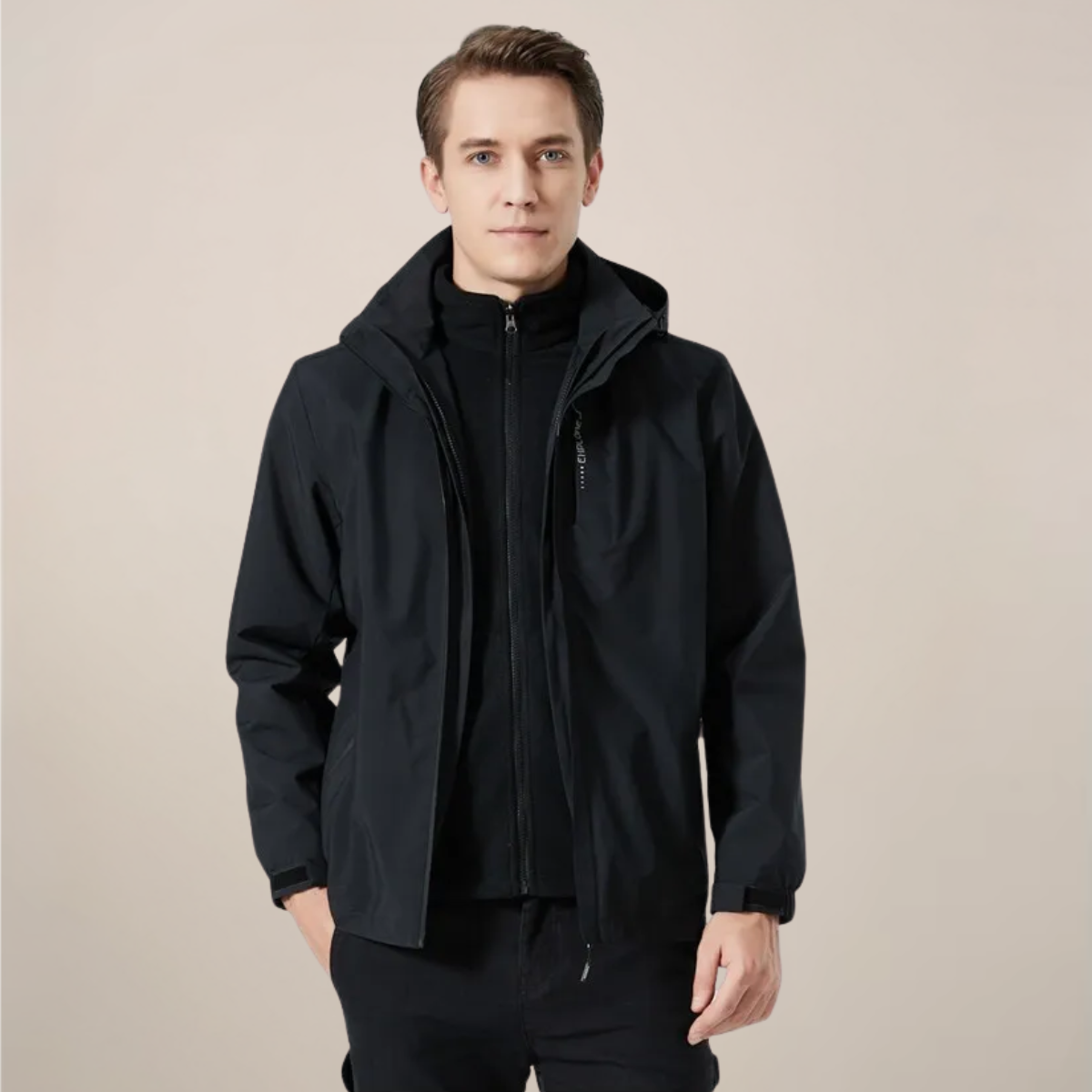Unisex Stand Collar Windbreaker Jacket – Lightweight Casual Outerwear