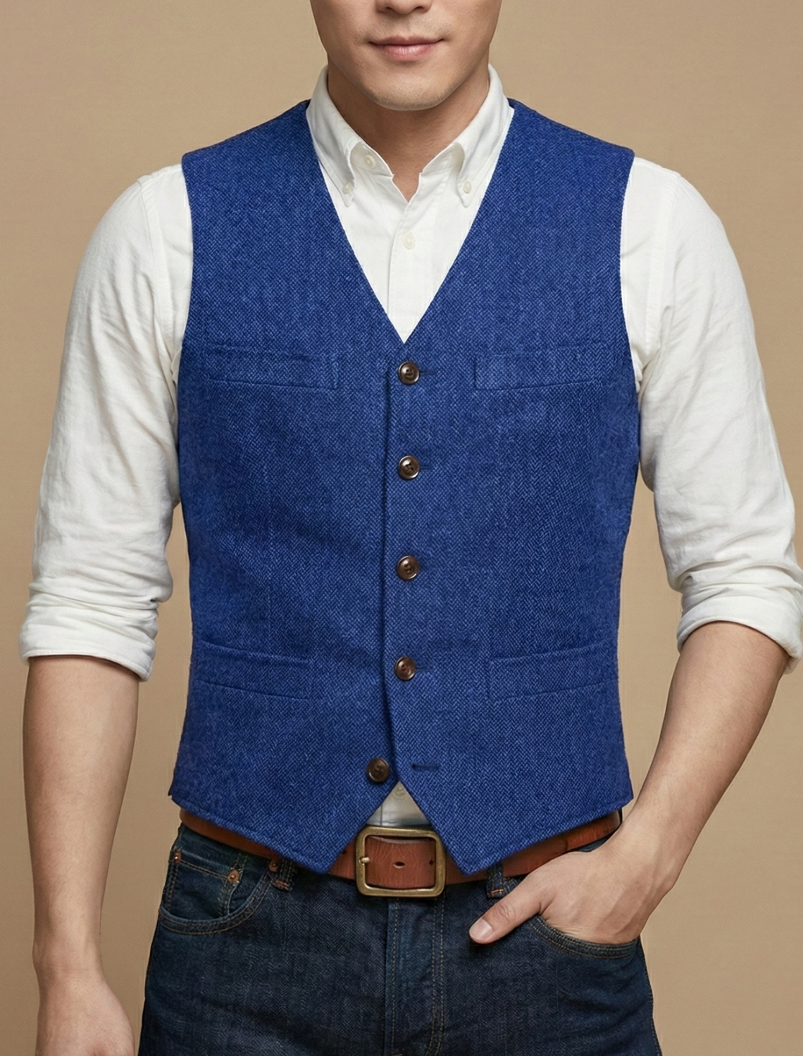 Men’s Tailored Waistcoat – Classic Button-Up Vest for Smart and Casual Wear