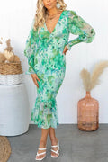 Chic Floral Bodycon Midi Dress for Women