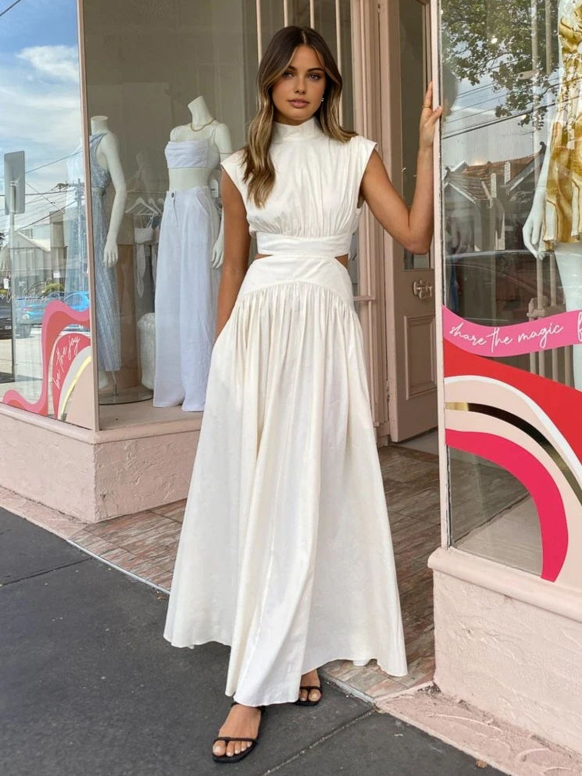 Elegant Cut-Out Maxi Dress for Women