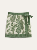 Paisley Print Wrap Skirt