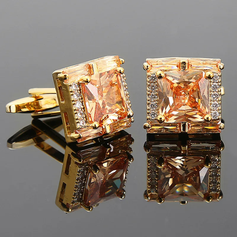 Crystal Inspired Cufflinks for Men – Luxury Gift