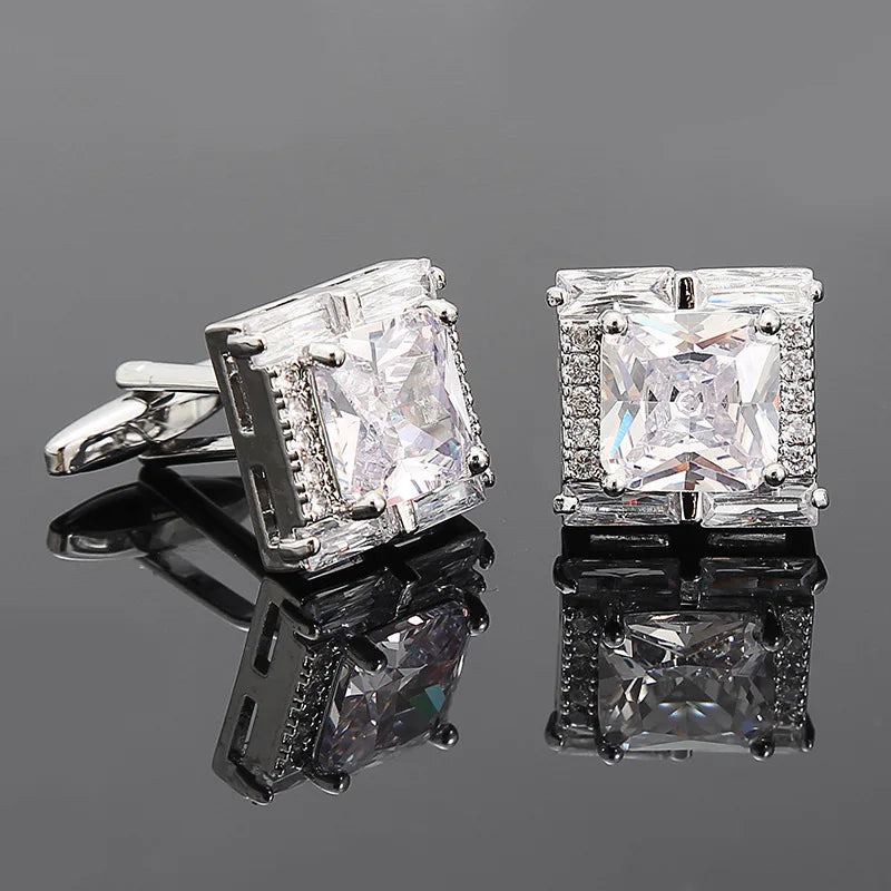 Crystal Inspired Cufflinks for Men – Luxury Gift