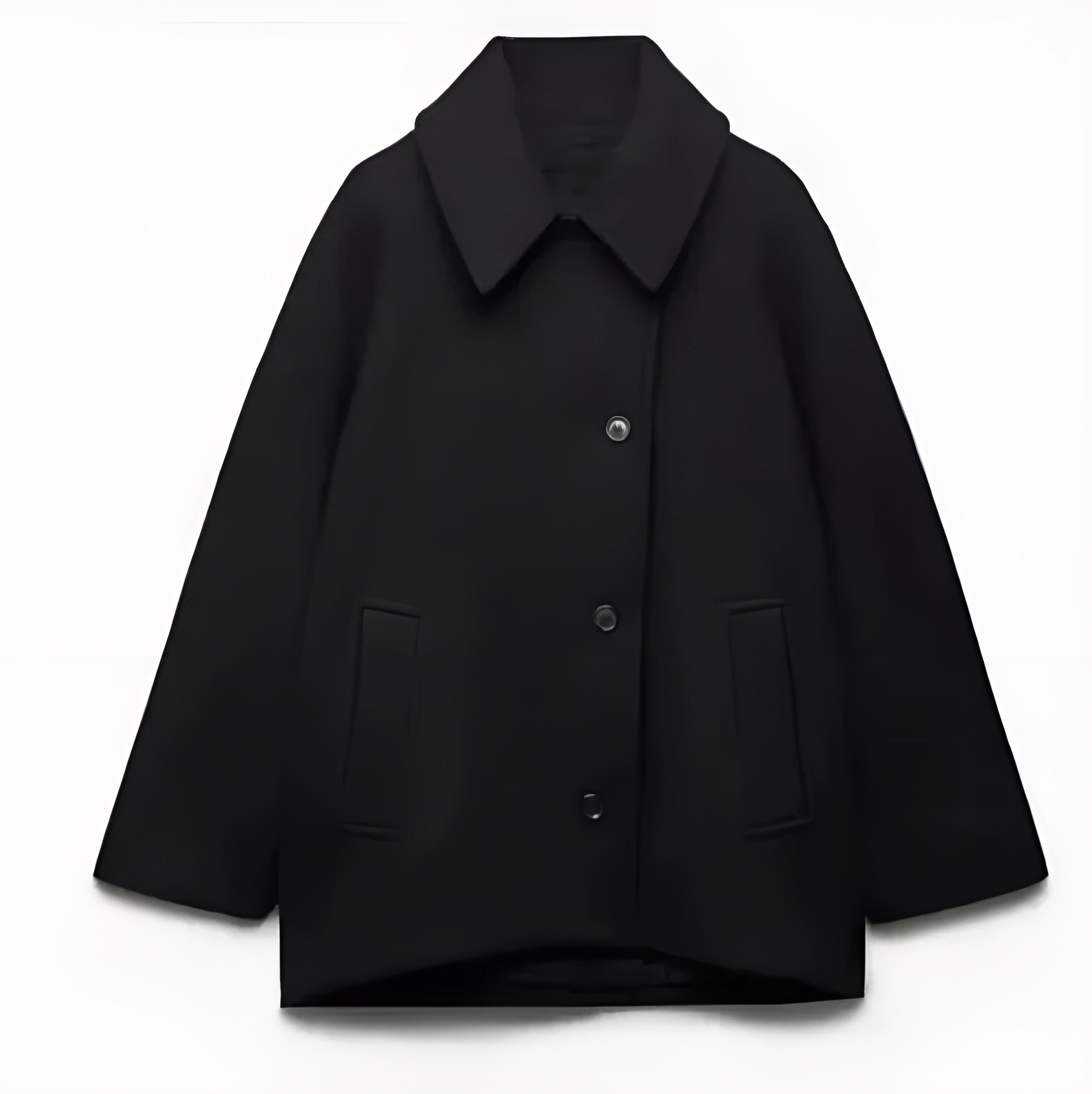 Aitana Women's Coat in Mixed Wool – Minimalist Oversize Design with Wide Lapels & Relaxed Fit