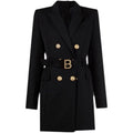 Women's Blazer Dress - Double Breasted with Gold Buttons