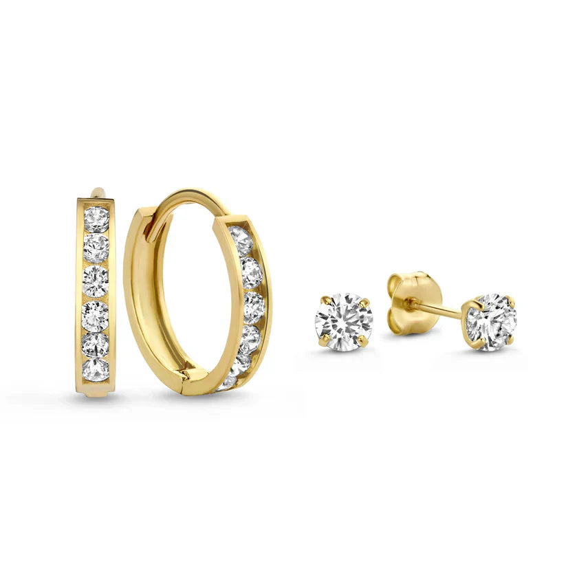 Clara | 14k Gold Earrings Set