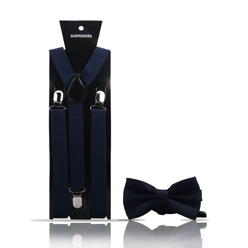 Men’s Bow Tie & Suspenders Set – Formal Adjustable Style