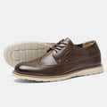 Men’s Brogue Oxford Shoes – Classic Wingtip Design with Cushioned Sole