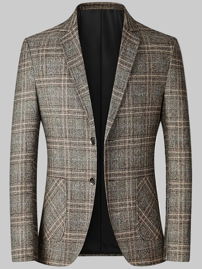 Men’s Checked Blazer Jacket – Tailored Heritage Style for Smart Casual & Business Wear