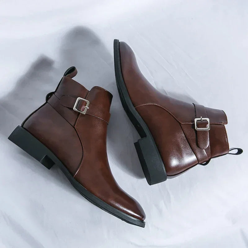 Men’s Classic Chelsea Boots with Side Zipper – Sleek Everyday Elegance and Comfort