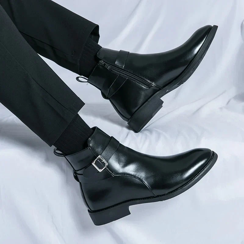 Men’s Classic Chelsea Boots with Side Zipper – Sleek Everyday Elegance and Comfort