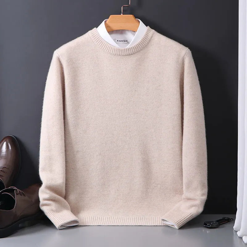 Men’s Classic Crew Neck Sweater – Refined Long Sleeve Knit
