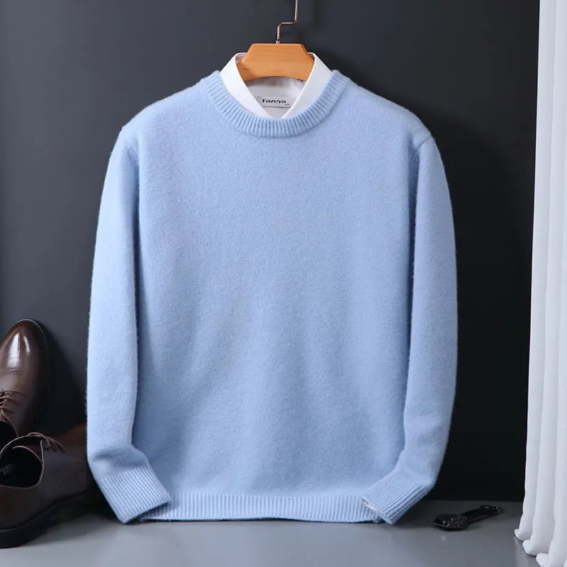 Men’s Classic Crew Neck Sweater – Refined Long Sleeve Knit