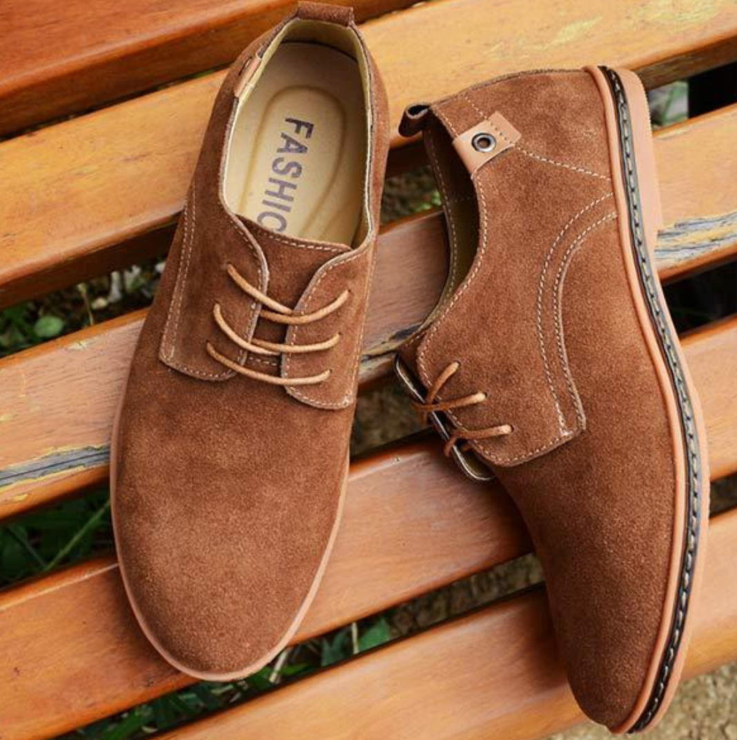 Men’s Classic Dress Shoes – Timeless Round-Toe Design with Refined Detailing