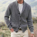 Men’s Classic Knit Cardigan – Timeless Shawl Collar Sweater