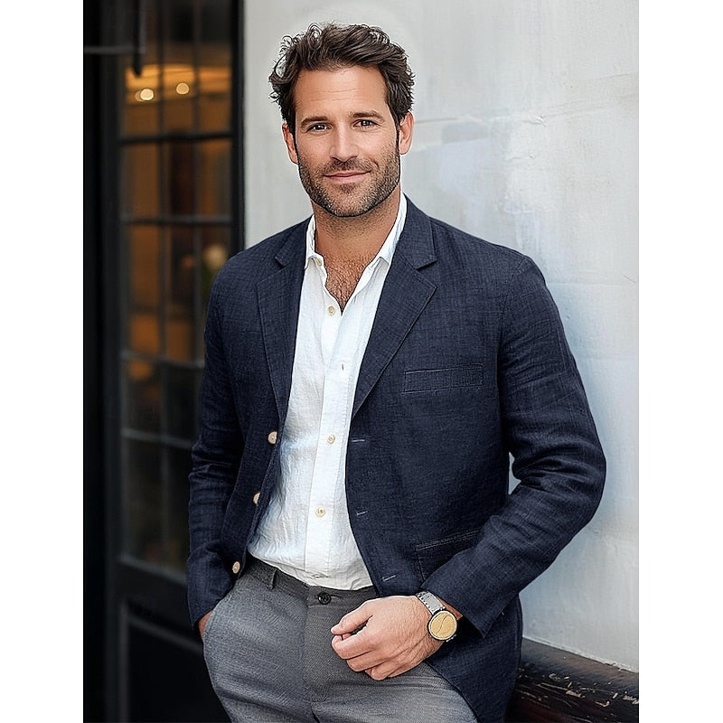 Men’s Classic Lightweight Blazer – Smart Casual All-Season