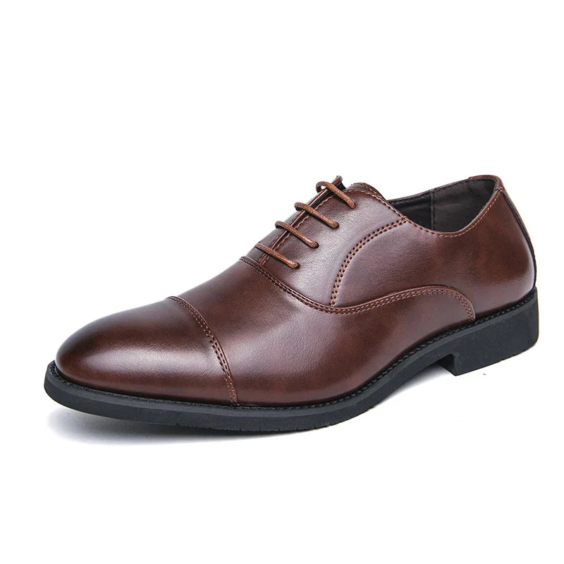 Men’s Classic Oxford Dress Shoes – Lace-Up Formal Footwear