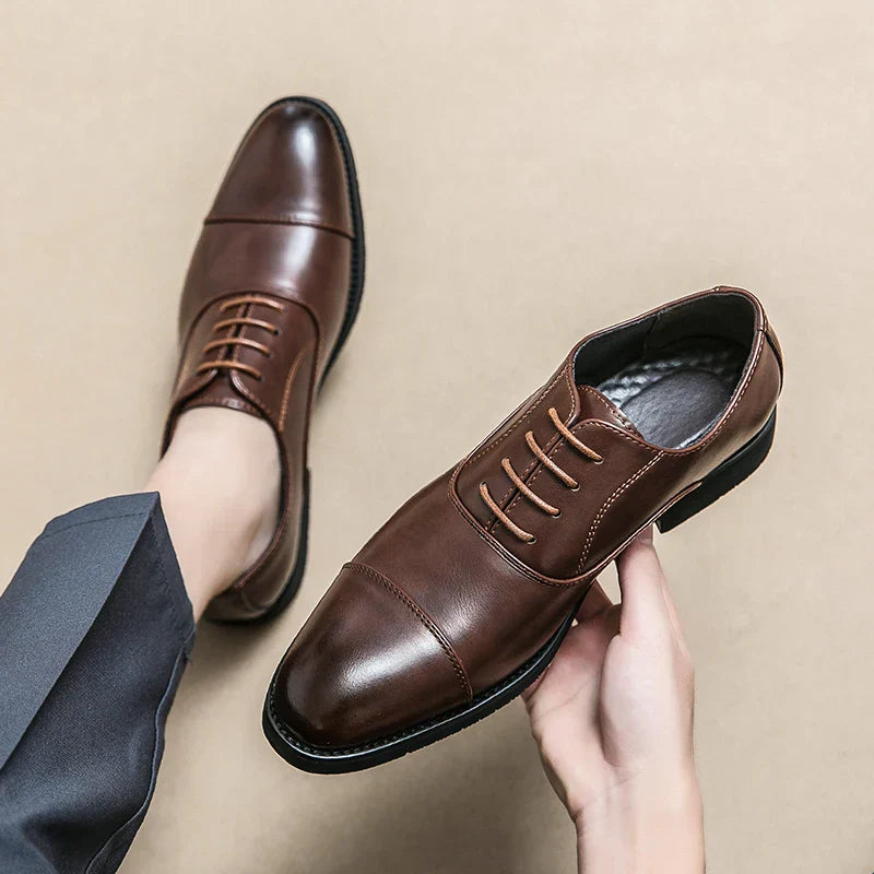 Men’s Classic Oxford Dress Shoes – Lace-Up Formal Footwear