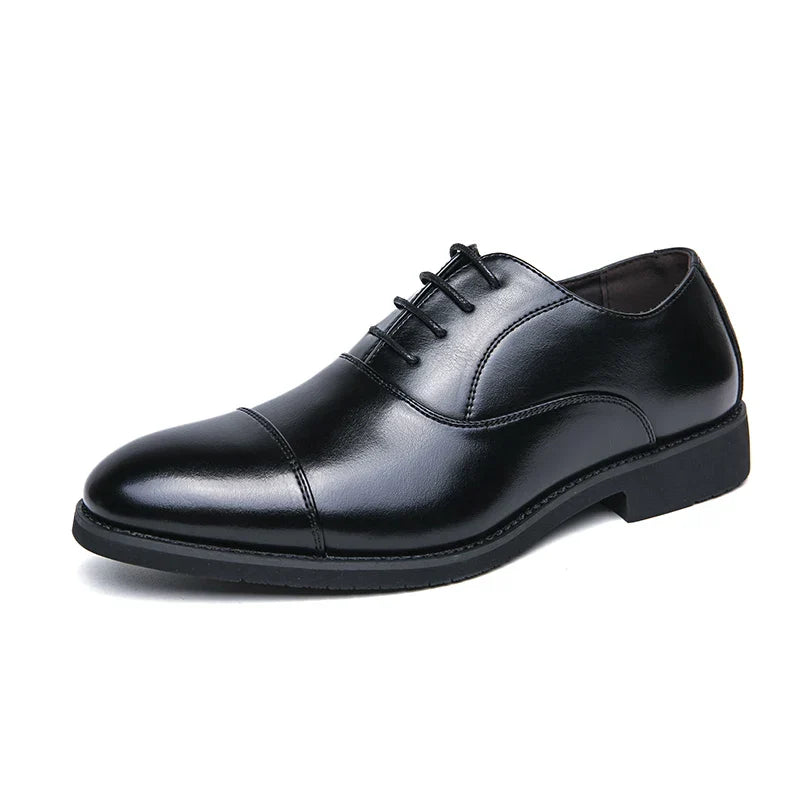 Men’s Classic Oxford Dress Shoes – Lace-Up Formal Footwear