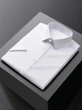 Men’s Classic White Dress Shirt – Slim Fit Long Sleeve