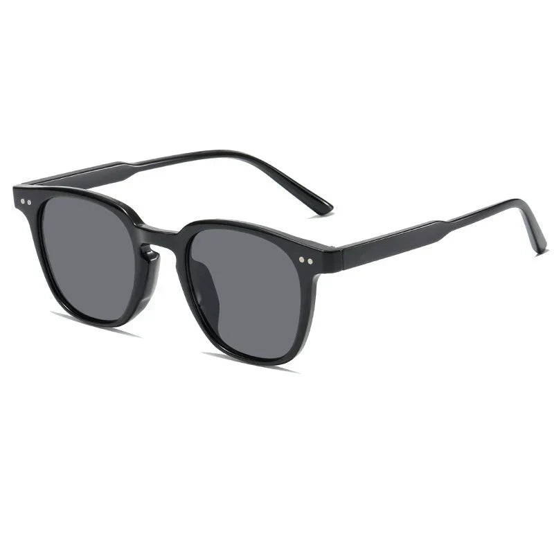 Men’s Clear Frame Square Sunglasses with Dark Lenses – Casual Eyewear