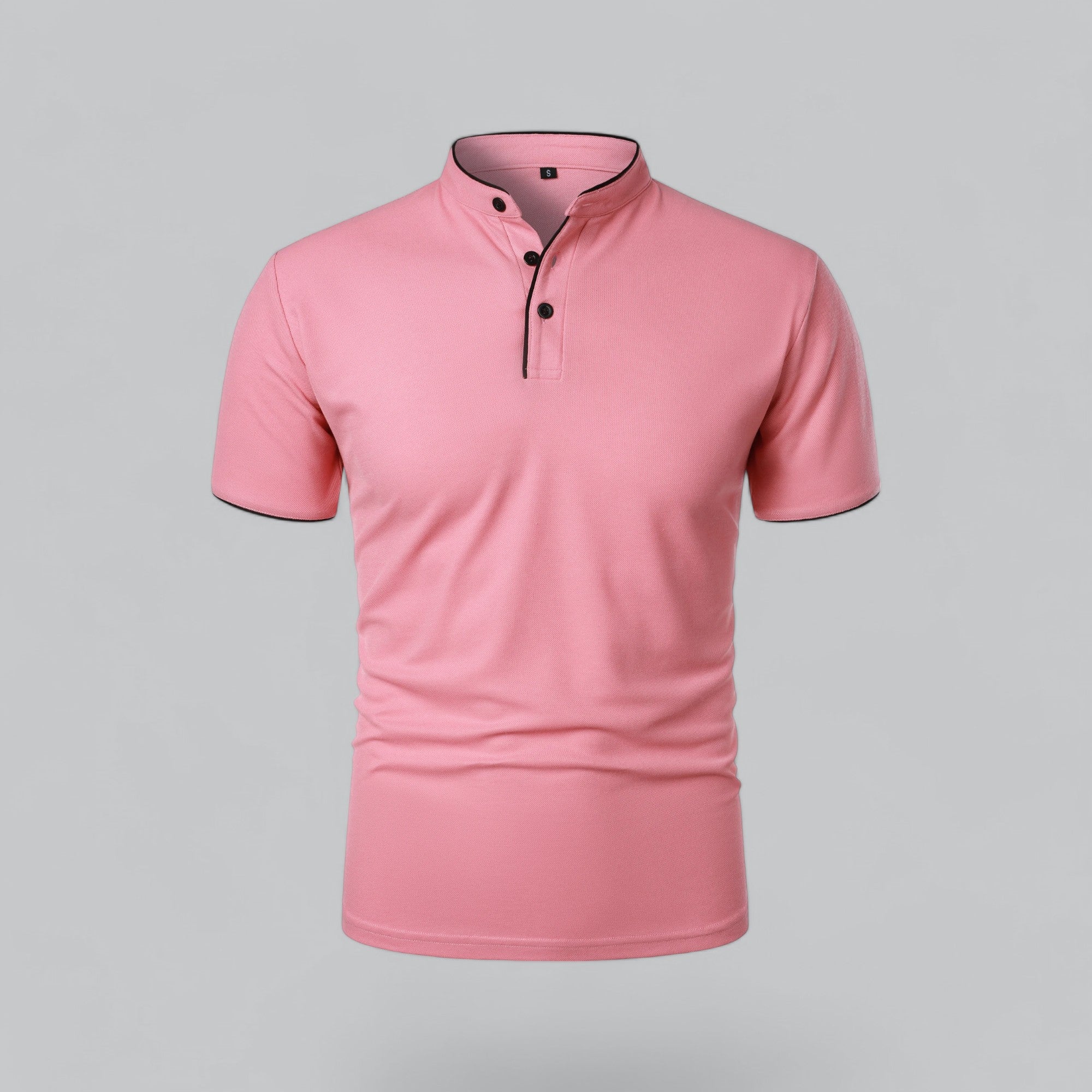 Men’s Collarless Polo Shirt – Timeless Old Money Style Essential