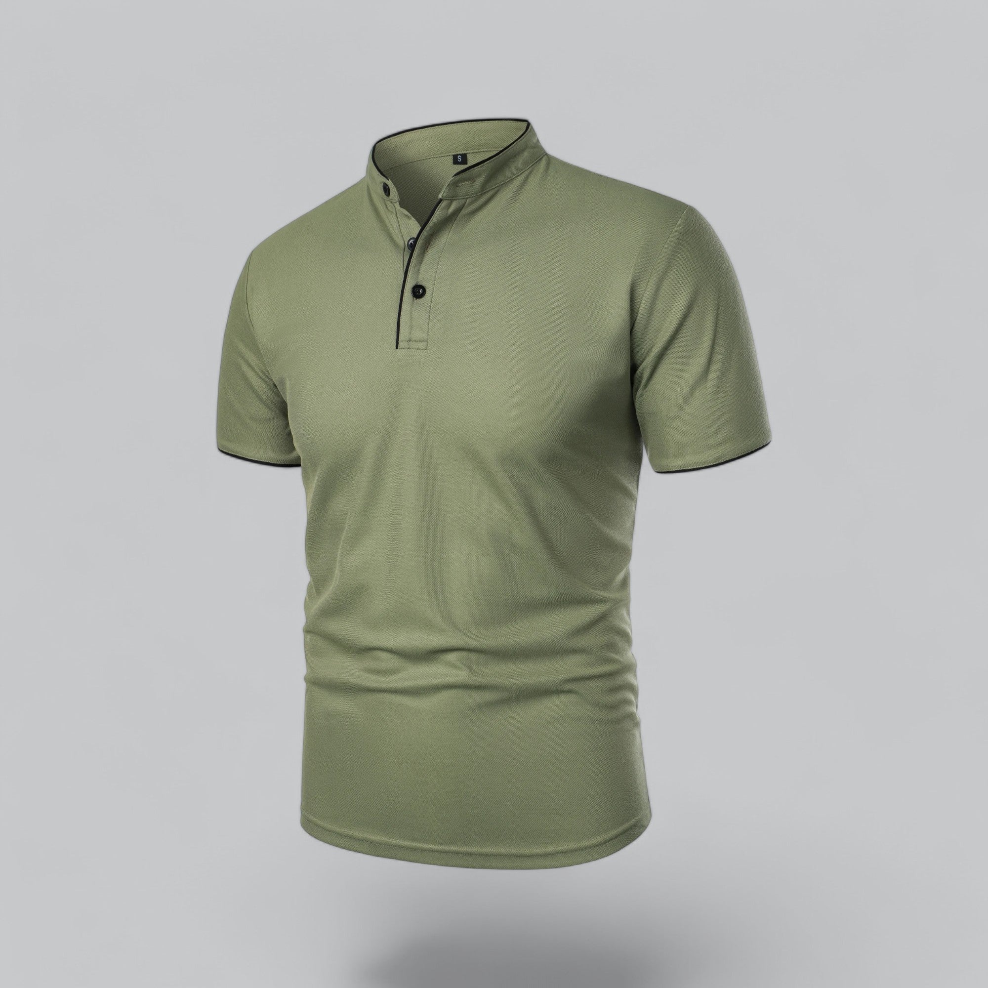 Men’s Collarless Polo Shirt – Timeless Old Money Style Essential