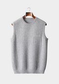 Men’s Crew Neck Vest – Minimalist Sleeveless Layer