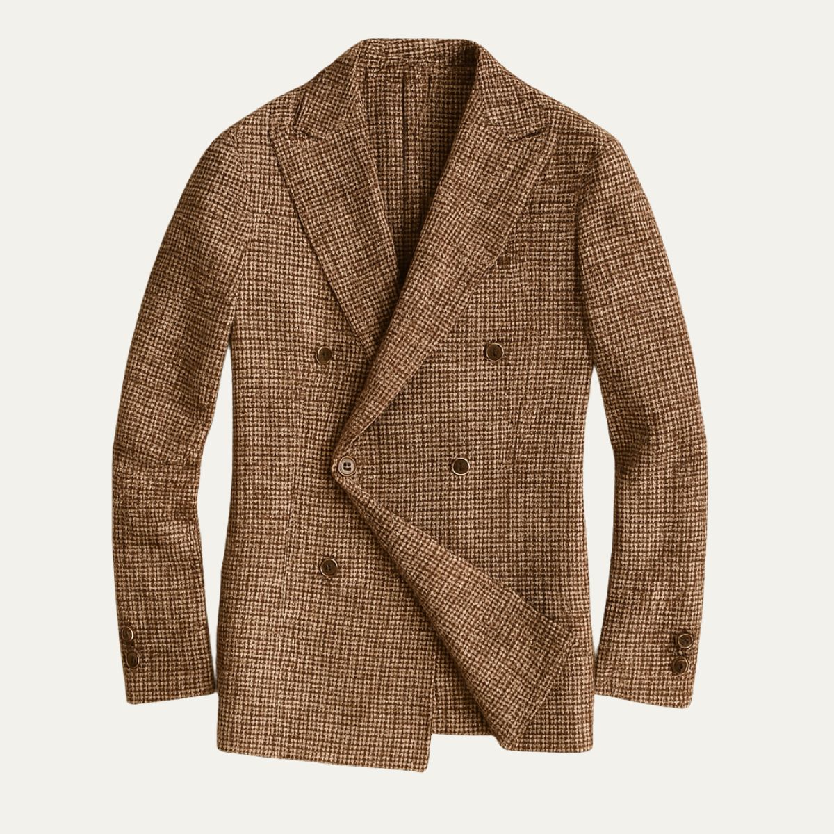 Men’s Double-Breasted Checked Blazer – Tailored Smart Casual Jacket