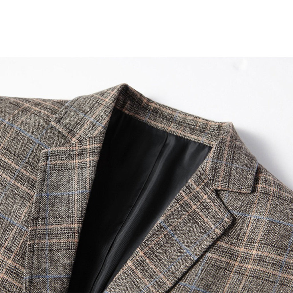 Men’s Embroidered Slim Fit Blazer – Tailored One-Button Jacket for Events and Occasions