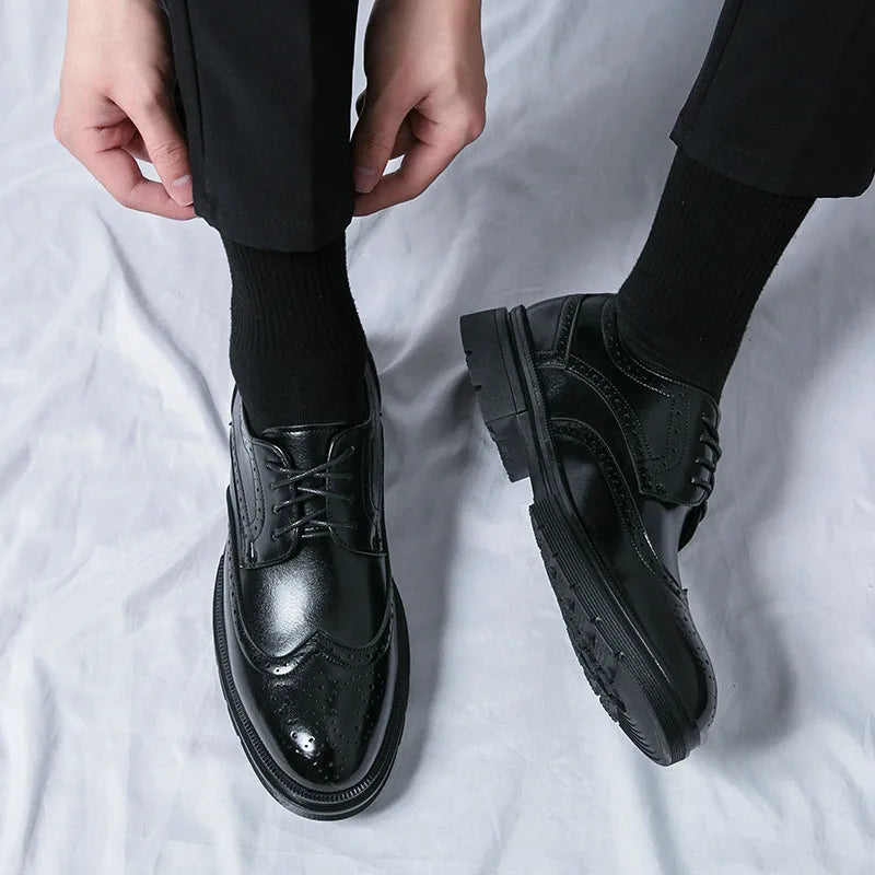 Men’s Formal Dress Shoes – Brock Cut – Rounded Toe