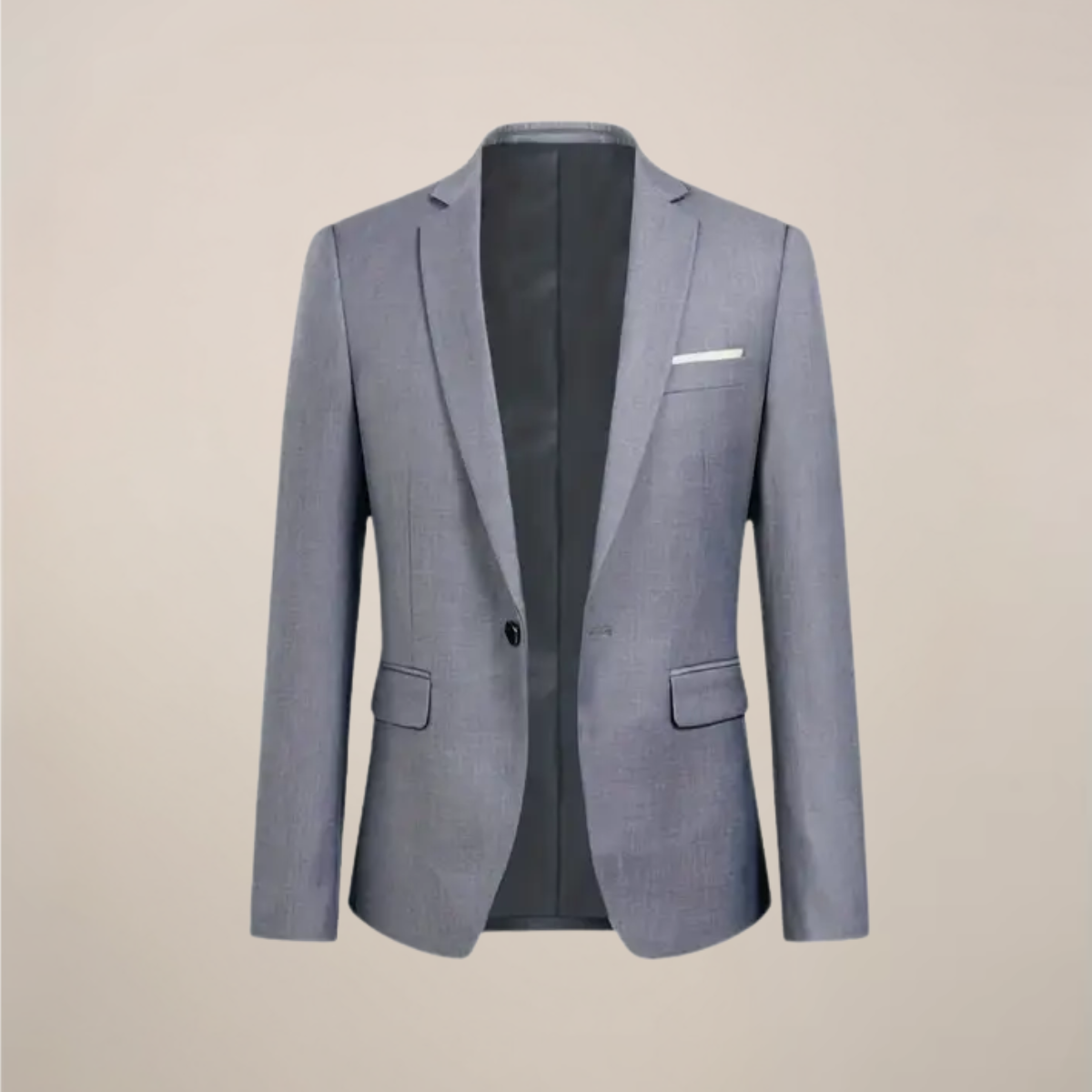 Men’s Grey Three-Piece Suit – Tailored Slim Fit Tuxedo for Weddings and Formal Events