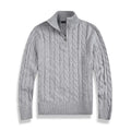 Men’s Half Zip Cable Knit Sweater – Classic Winter Layer