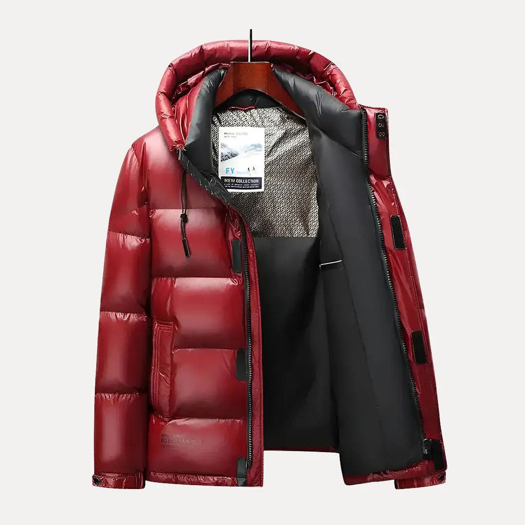 Men’s Hooded Puffer Jacket – Quilted Winter Coat with Insulated Padding