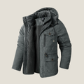 Men’s Hooded Winter Jacket – Insulated Parka Style with Multi-Pocket Design for Cold Weather Wear
