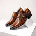 Men’s Italian Monk Strap Dress Shoes – Classic Buckle Detail