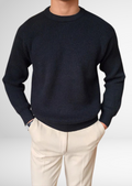 Men’s Knitted Jumper with Crew Neck – All-Season Smart Casual Essential