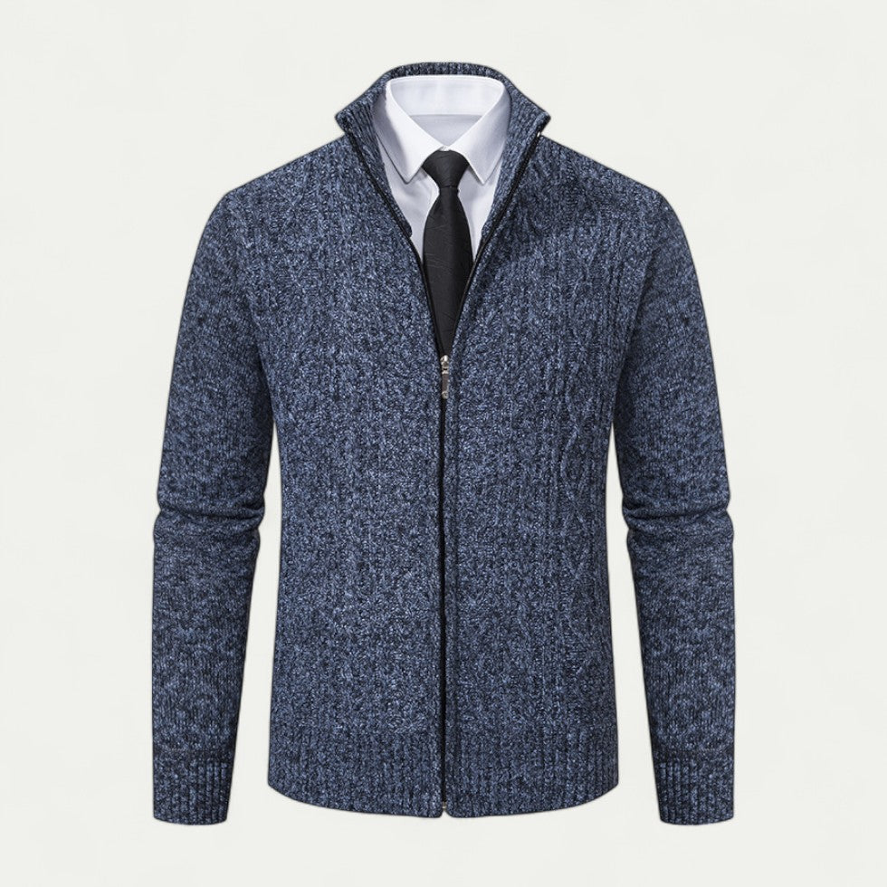 Men’s Knitted Zip Cardigan – Smart-Casual Essential for Modern Dressing