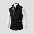 Men’s Knitted Zip Gilet – Smart Casual Layer with Contrast Trim