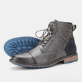 Men’s Lace-Up Dress Boots – Cap Toe, Winter Lug Sole