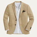 Men’s Linen Blazer Jacket – Single-Breasted, Notch Lapel