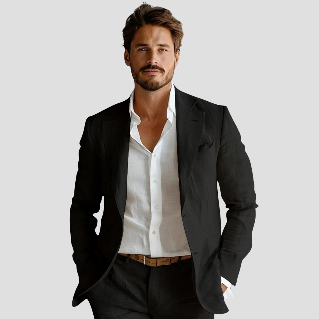 Men’s Linen Summer Blazer – Lightweight Structured Jacket for Elegant Warm-Weather Outfits