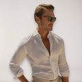 Men’s Linen Tailored Button-Up Shirt – Hobby Collar & Versatile Styling