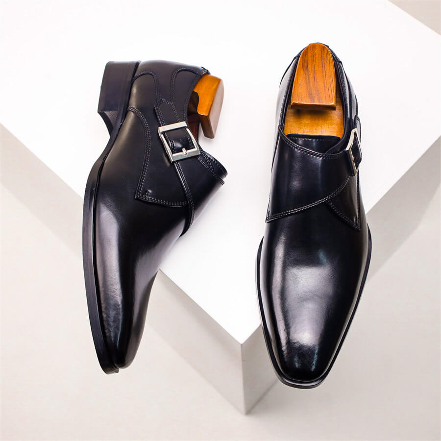Men’s Monk Strap Dress Shoes – Classic Buckle Detail