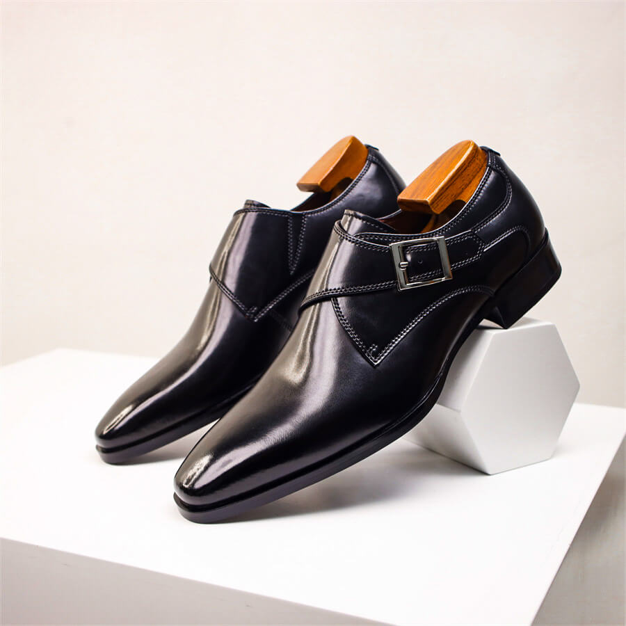 Men’s Monk Strap Dress Shoes – Classic Buckle Detail