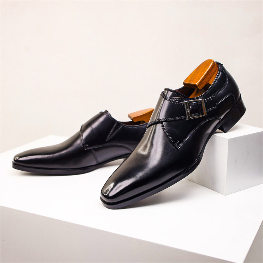 Men’s Monk Strap Dress Shoes – Classic Buckle Detail