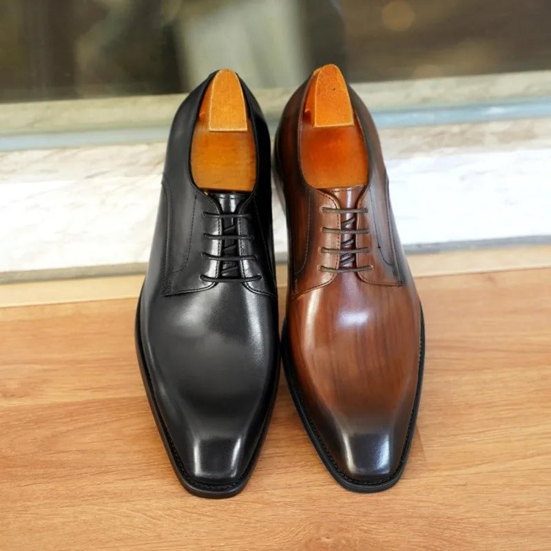 Men’s Oxford Dress Shoes – Closed Lacing – Pointed Toe
