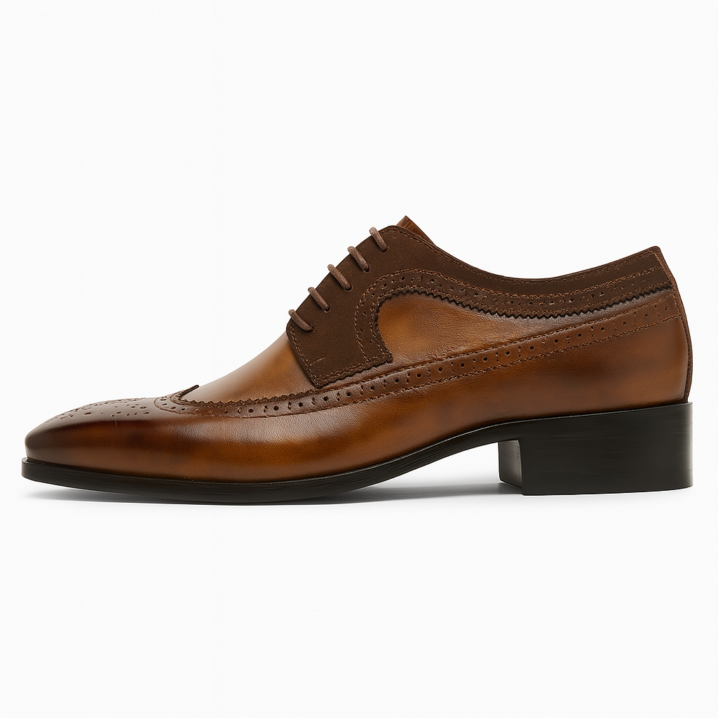 Men’s Oxford Dress Shoes with Wingtip Brogue Detailing – Formal and Smart Casual