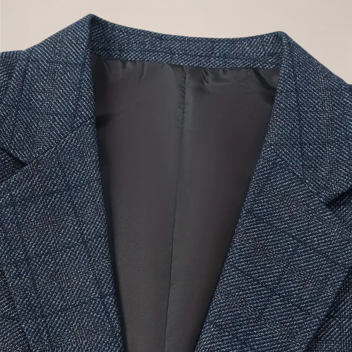 Men’s Plaid Blazer – Tailored Check Jacket with Lapel Collar and Pockets
